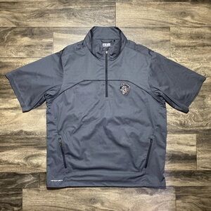 Ping 1/4 Zip Pullover Windshirt Mens M Black OSU Cowboys Pistol Pete Embroidered